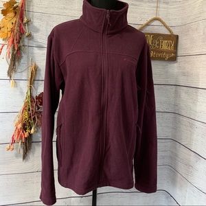 Columbia fleece full zip soft purple sweater